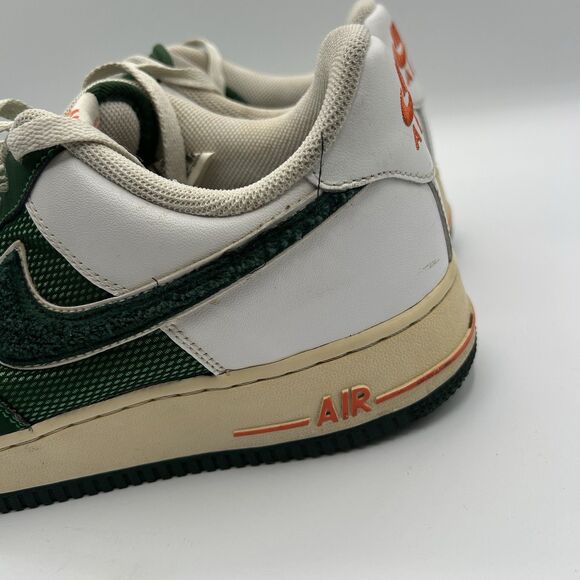 Nike Air Force 1 Low Men’s Size 10 Irish Miami Varsity Green Orange 488298-305 - Picture 2 of 16
